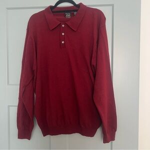Jos. A. Bank Men’s Large Red Merino Wool Polo
